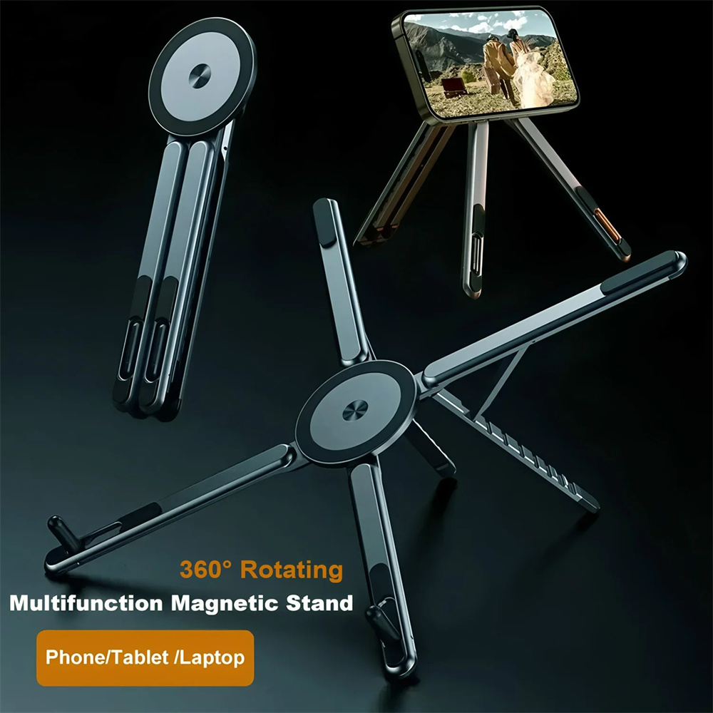 Cooling Stand Tablet - Aluminum Alloy Laptop Stand Foldable Magnetic