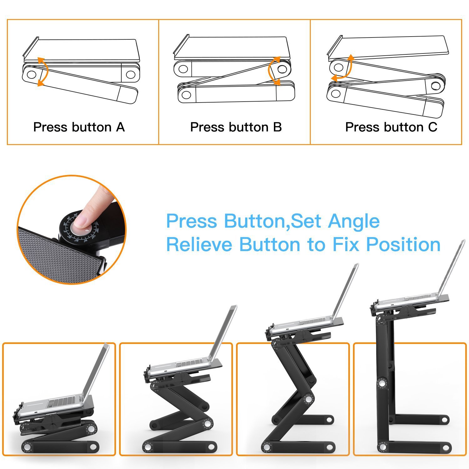 Aluminum Alloy Laptop Table Fo - đánh giá và giá Tablet Lap Desk